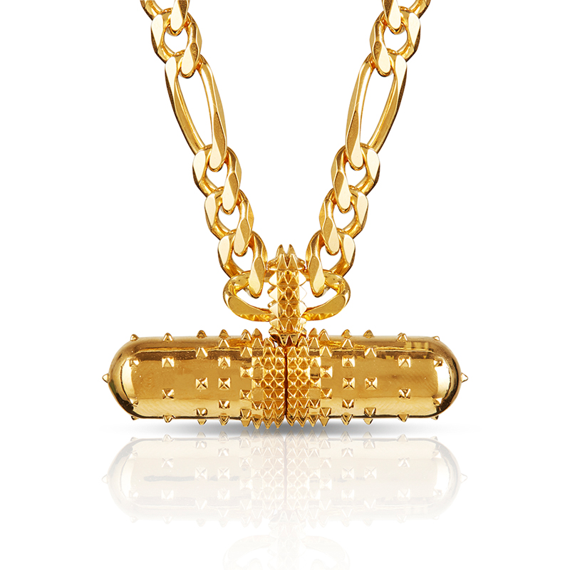 D Bar Necklace - Gold Plated